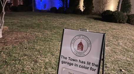 Leesburg Shows Support for Ukraine by Illuminating Town Hall Parking Garage
