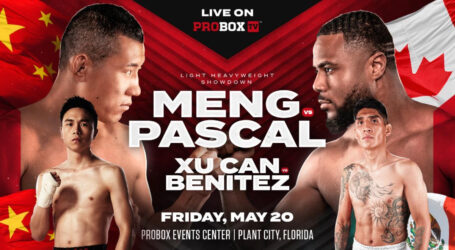 IBF NO. 1 CONTENDER FANLONG MENG & FORMER TWO-TIME WORLD CHAMPION JEAN PASCAL