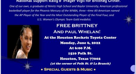 #FreeBrittneyGriner rally and prayer vigil on Monday, June 6.