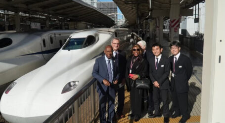 Houston Delegation Rides Japanese Bullet Train and Tours Operations Center