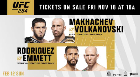    TWO CHAMPIONSHIP BOUTS HEADING TO PERTH FOR UFC® 284: MAKHACHEV vs. VOLKANOVSKI