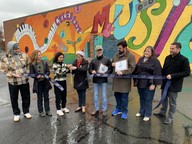 Completed Private Property Mural Celebrated During Ribbon Cutting