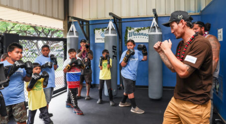 Max Holloway Unveils New Fitness Center at Waianae Clubhouse