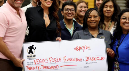OSCAR DE LA HOYA FOUNDATION PRESENTS $20K CHECK DONATION TO SUPPORT LAS VEGAS EDUCATORS FOR BACK-TO-SCHOOL