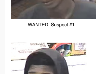Surveillance Photos of Two Suspects Wanted in Fatal Shooting at 4718 Lockwood Drive