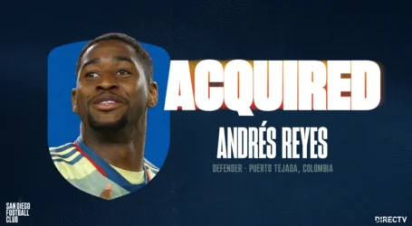 San Diego FC Acquires Colombian Defender Andrés Reyes from New York Red Bulls