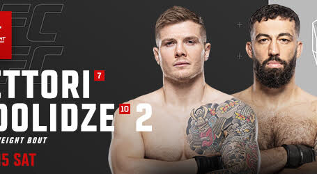 PIVOTAL MIDDLEWEIGHT REMATCH BETWEEN  (#8) MARVIN VETTORI AND (#10) ROMAN DOLIDZE  HEADLINES AT UFC® APEX