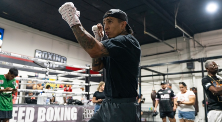 ENTRENAMIENTO ABIERTO A LA PRENSA DE MARIO BARRIOS EN LAS VEGAS