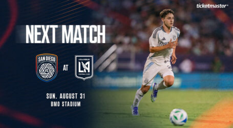 Match Time Confirmed for San Diego FC at LAFC on Sunday, Aug. 31 at BMO Stadium