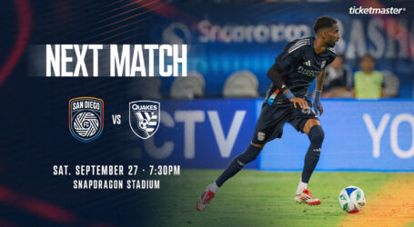 SDFC to host the San Jose Earthquakes in final regular season