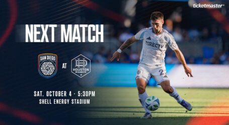 SDFC travel to face the Houston Dynamo on Saturday, Oct. 4